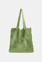 Openwork Tote Bag Light Green One Size Handbags