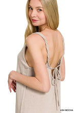 Zenana French Terry Twisted Strap Midi Dress Casual Dresses
