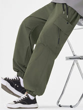 Men's Plus Size Casual Cargo Pants with Multiple Pockets Army Green