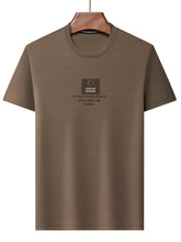 Men's Plus Size Basic style Round Neck T-Shirt Taupe