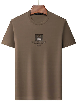 Men's Plus Size Basic style Round Neck T-Shirt Taupe