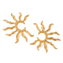 18K Gold-Plated Sun Ray Earrings