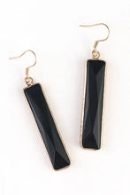 Black Dalmatian Jasper natural stone drop earrings with silver edges