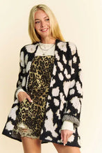 Dani Leopard Open Bold Sleeve Cardigan in leopard print