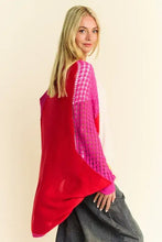 Dani openwork lightweight sweater with contrast open mesh sleeves