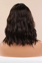 Dark brown wavy machine bobo wig, heat safe with bangs