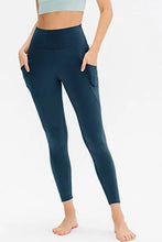 Dark Teal Slim Fit High Waisted Leggings with Pockets for Women Deep Teal Woman Leggings
