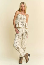 Davi & Dani Abstract Tie Dye Dot Lace Detail Barrel Pants Woman Pants