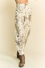 Davi & Dani Abstract Tie Dye Dot Lace Detail Barrel Pants Woman Pants