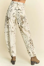 Davi & Dani Abstract Tie Dye Dot Lace Detail Barrel Pants Woman Pants