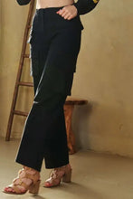 Davi & Dani Flap Pocket Mid Rise Cargo Pants Woman Pants