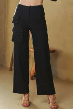 Davi & Dani Flap Pocket Mid Rise Cargo Pants Woman Pants