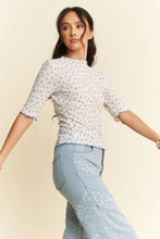 Davi Dani Lace Floral Marrow Edge Fitted Top for Women