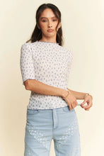 Davi Dani Lace Floral Marrow Edge Fitted Top for Women