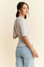 Davi Dani Lace Floral Marrow Edge Fitted Top for Women