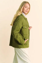 Davi & Dani Quilted Button Down Shacket with Chest Pockets Woman Outerwear