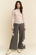 Davi Dani Ribbon Bow Pink Long Sleeve Top with Ruffles and Butterfly Print Woman T Shirts