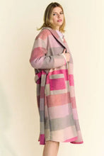 Davi & Dani Tied Color Block Collared Neck Coat Woman Outerwear