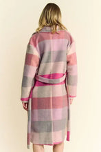 Davi & Dani Tied Color Block Collared Neck Coat Woman Outerwear