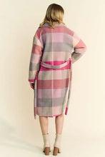 Davi & Dani Tied Color Block Collared Neck Coat Woman Outerwear