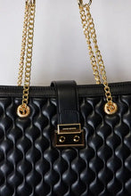 David Jones quilted PU leather handbag with gold chain strap