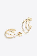 Moissanite 925 Sterling Silver Earrings Gold One Size
