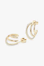 Moissanite 925 Sterling Silver Earrings Gold One Size Earrings
