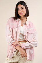VERY J Mineral Washed Oversized Gauze Shacket Woman Outerwear