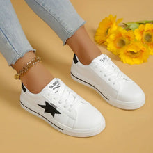 Star Round Toe Lace Up Sneakers Woman Sneakers