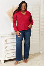 Culture Code Full Size Wide Notch Relax Top Woman Blouses
