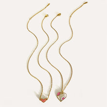 2-Piece Stainless Steel Heart Pendant Necklace