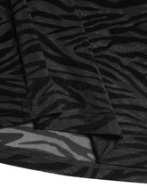 Men's Zebra Print Mock Neck Long Sleeve Mesh Top