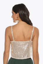 Sequin Cropped Cami Tanks & Camis