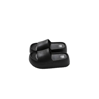 Open Toe Platform Slippers Black Woman Slippers