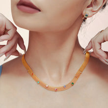 Titanium Steel Zircon Necklace Gold One Size
