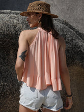Ruched Peplum Round Neck Tank Tanks & Camis