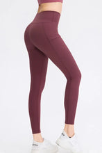 Wide Waistband Slim Fit Long Sports Pants with Pocket Woman Leggings