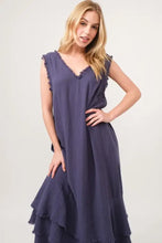 And The Why Washed Cotton Gauze Fringe Detail Tiered Dress Casual Dresses