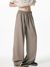 Men's Plus Size Drawstring Wide Leg Pants Taupe