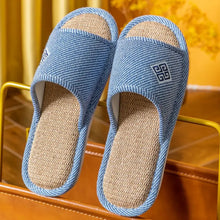 Open Toe Flats Slippers Blue Woman Slippers