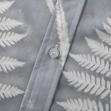 Men's Casual Fern Print Short Sleeve Button-Up Shirt