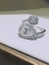 2 Carat Moissanite 925 Sterling Silver Bypass Ring Rings