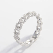 925 Sterling Silver Inlaid Zircon Ring Rings