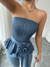 Flower Smocked Tube Top