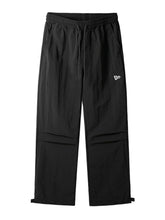 Men's Plus Size Drawstring Pants with Pockets Black