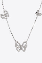 Moissanite Butterfly Shape Necklace Silver One Size