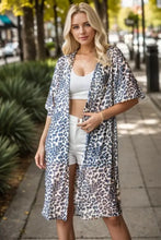 Heimish Full Size Leopard Open Front Cardigan Plus Size Taupe Woman Outerwear