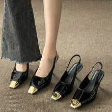 Point Toe Kitten Heels Pumps Black woman pumps