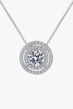 Moissanite Round Pendant Rhodium-Plated Necklace Necklaces