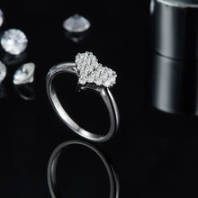 Moissanite 925 Sterling Silver Heart Ring Rings